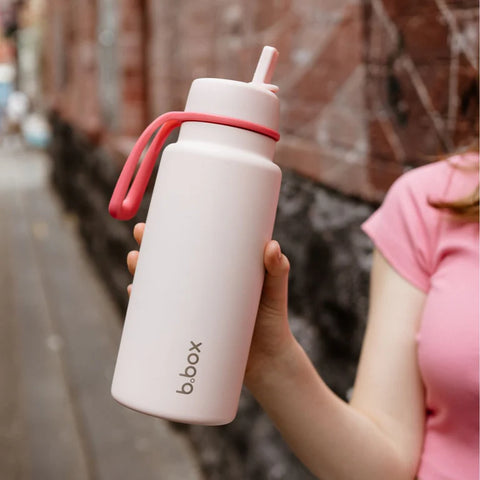 B Box Insulated Flip Top 1 Litre Bottle -pink paradise