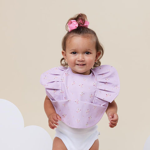 LILAC BLOOM FRILL Snuggle Honey Bib